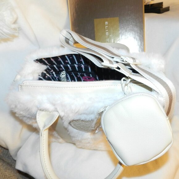 BETSEY JOHNSON LUV BETSEY FAUX FUR LBJODIE SATCHEL HANDBAG 🆕FAST😮💨⚡🚚 - Picture 11 of 16